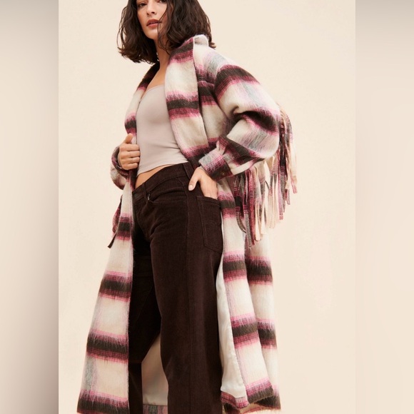 Like new! Free People / Pressley Fringe Coat / Nuuly pre-loved